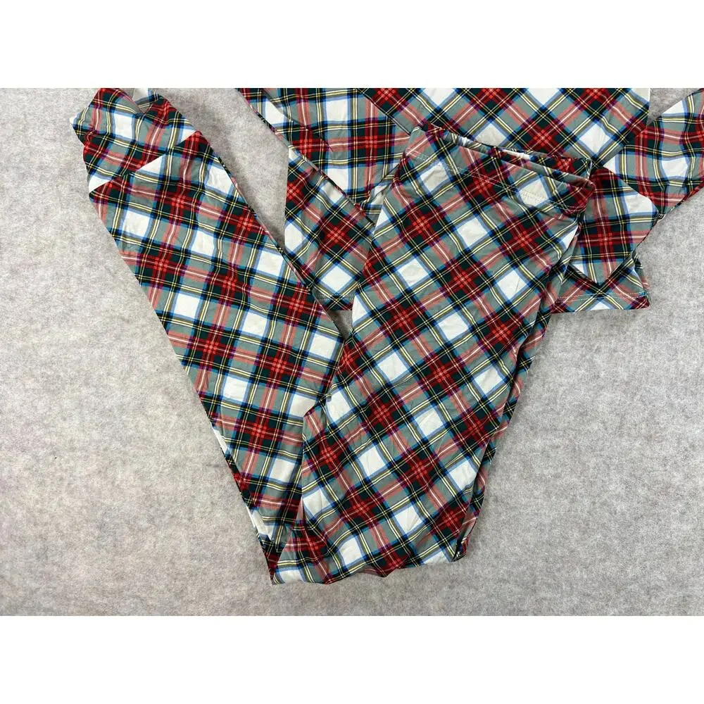 Posh Peanut Marqui Classic Red Tartan Bamboo Pajama Set 10/12 NEW